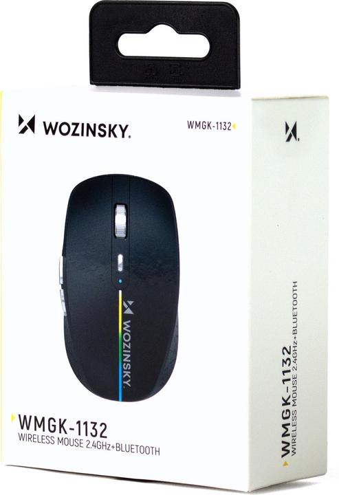 Immagine prodotto Wozinsky WMGK-1134 Ergonomische kabellose Maus – Schwarz (Cablato, Senza fili)