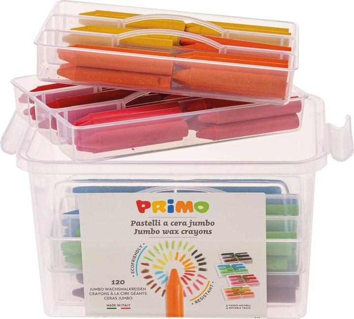 Image du produit Primo Crayons de cire Boîte école Jumbo 120 pièces (120x)