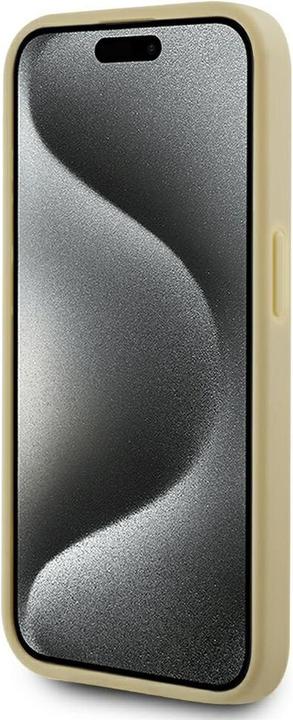 Produktbild Karl Lagerfeld Wrinkled PU Signature Logo Case for iPhone 15 Pro Gold (Apple iPhone 15 Pro)