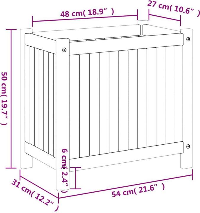 Actual product image vidaXL Pflanzkübel