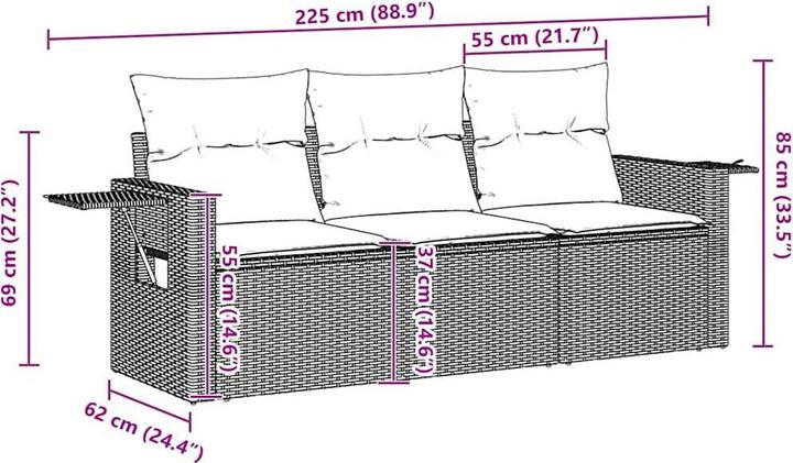 Produktbild vidaXL Garten Sofagarnitur