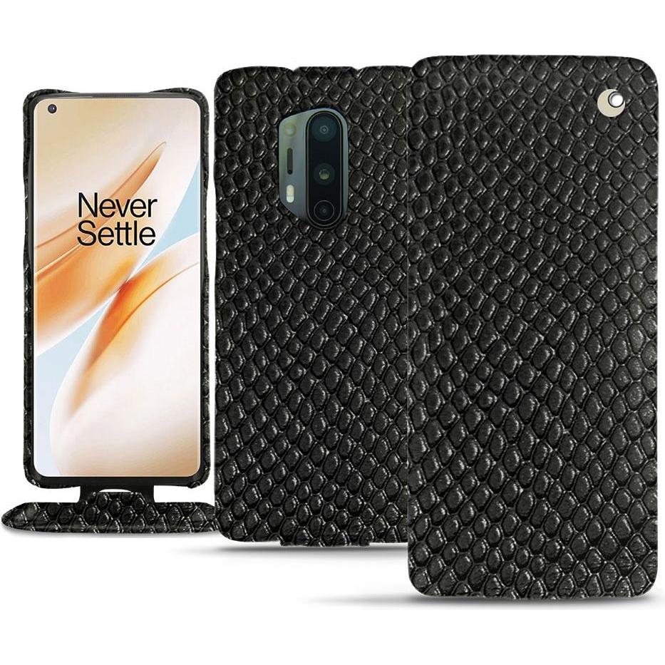 Noreve Lederschutzhülle vertikal (OnePlus 8 Pro), Smartphone Hülle, Schwarz