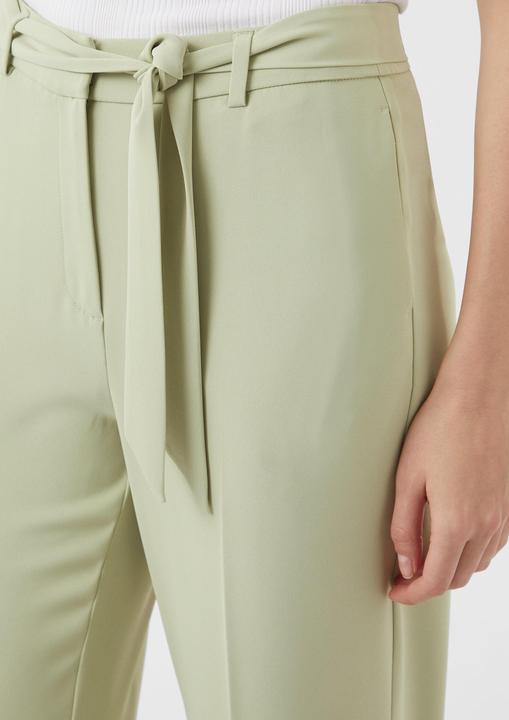 Image du produit Comma Hose Fliessende Wide-Leg-Hose mit Bindegürtel (48)