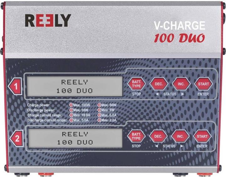 Produktbild Reely V-Charge 100 Duo Modellbau-Multifunktionsladegerät 12 V, 230 V 10 A