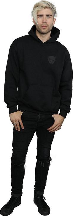 Produktbild Black Panther Schwarz auf Schwarz Brust drucken Hoodie (XXL)