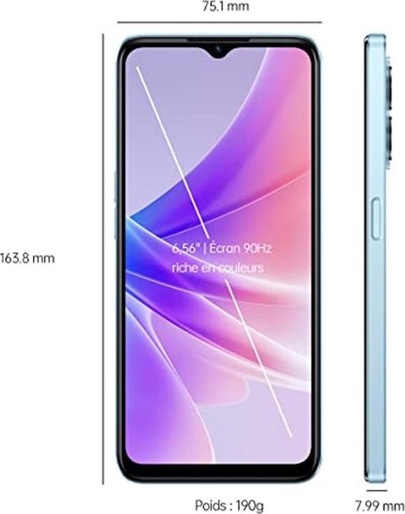 Productafbeelding OPPO - A77 5G 4/64GB oceaanblauw (128 GB, Oceaanblauw, 6.56", 5G)