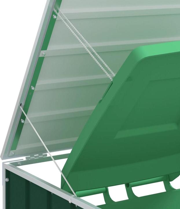 Image du produit vidaXL Abri pour poubelles 3 tonnes vert 216x81x115 cm acier