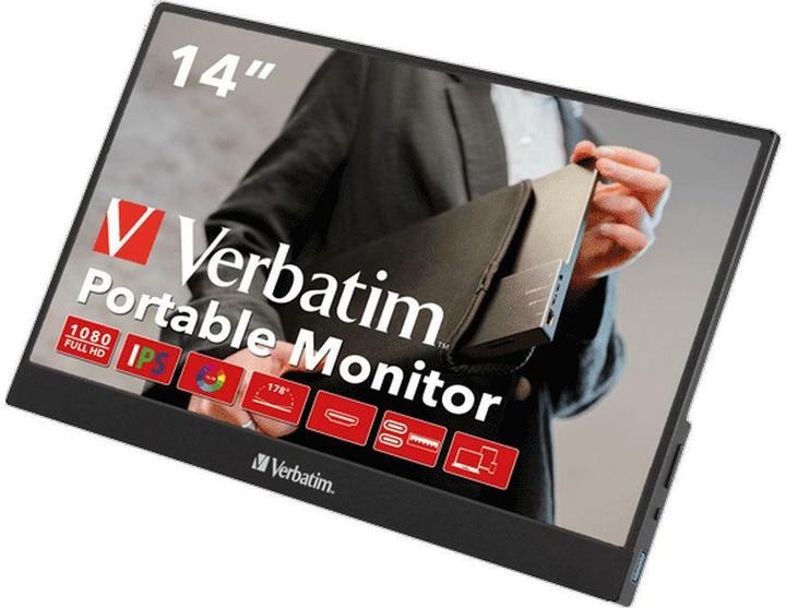 Actual product image Verbatim PM-14 Portable Monitor 14" Full HD 1080p (1920 x 1080 pixels, 14")