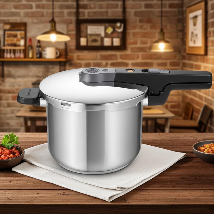 Actual product image Tescoma Pressure cooker ELEMENT 6.0 l (Steam cooker, Stainless steel)