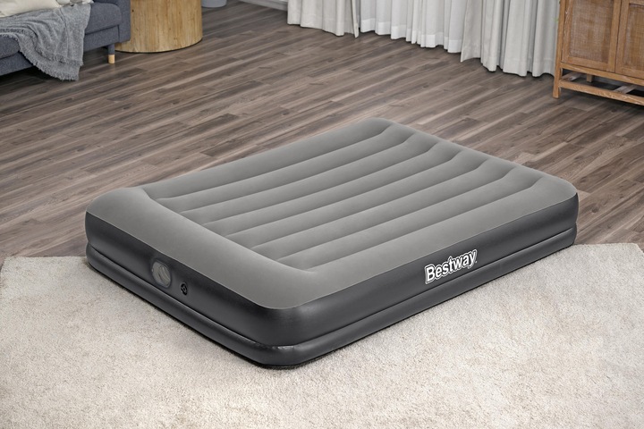 Actual product image Bestway Tritech Queen Air Mattress with Built-in USB Pump 2.03 m x 1.52 m x 36 cm