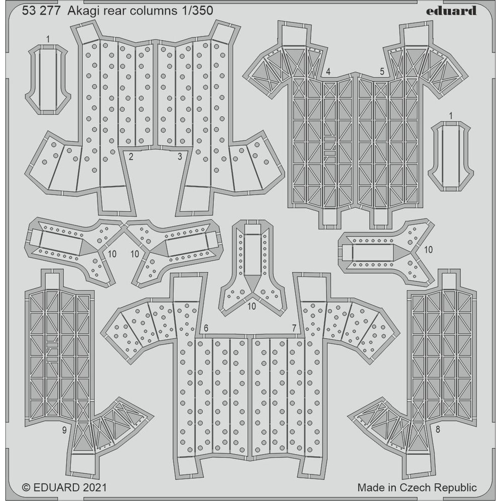 Eduard Akagi rear columns, for HASEGAWA