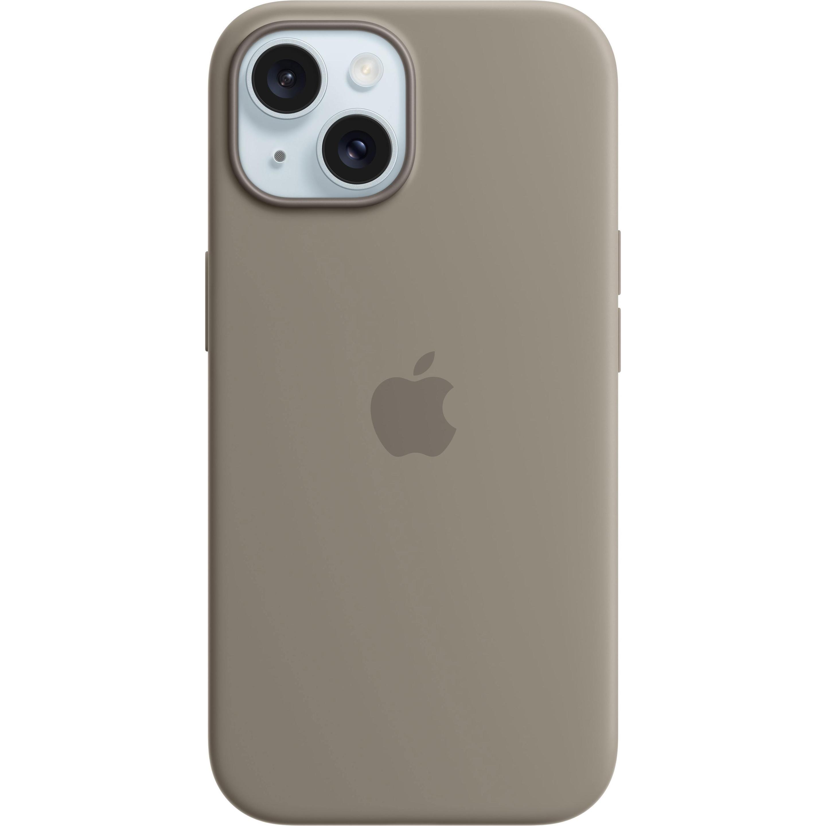 Apple Silikon Case mit MagSafe (Apple iPhone 15), Smartphone Hülle, Braun