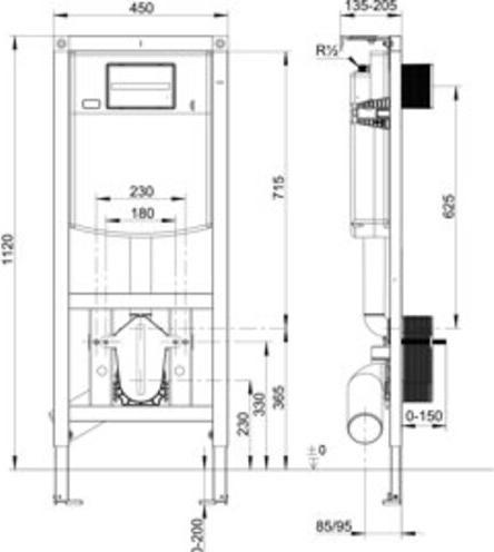 Produktbild Laufen CW102 Installationssystem, für wandhängende WCs, H9201020000001