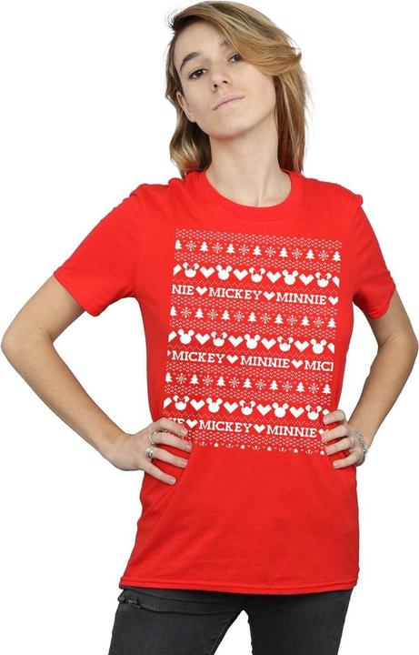 Produktbild Disney Mickey And Minnie Christmas Fair Isle TShirt (S)