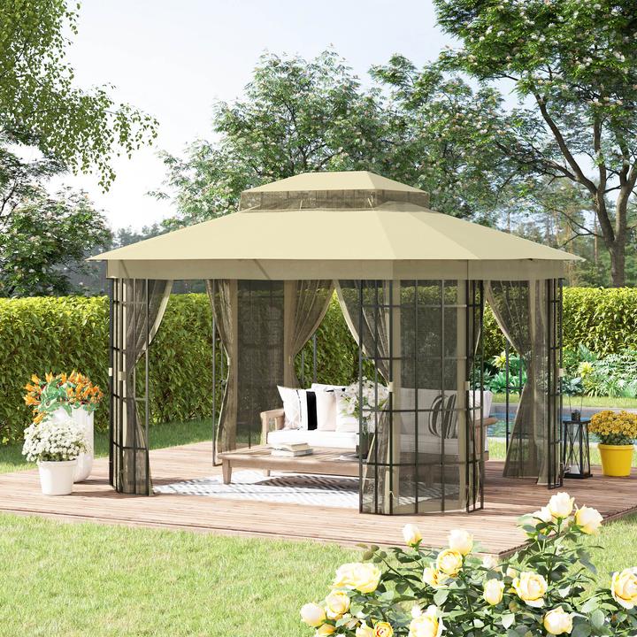 Produktbild Outsunny Pavillon mit Doppeldach (365 cm, 300 cm)