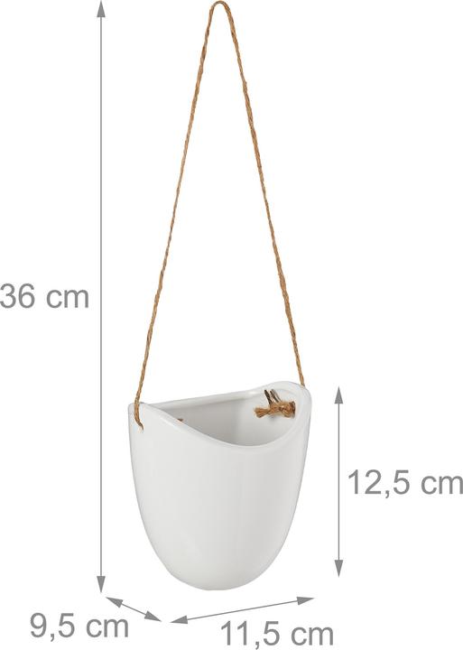 Immagine prodotto Relaxdays 3x Wandvase (9.50 x 11.50 x 36 cm)