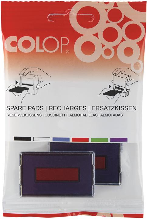 Actual product image Colop Stamp pad E/200/2 blue/red 2 pieces