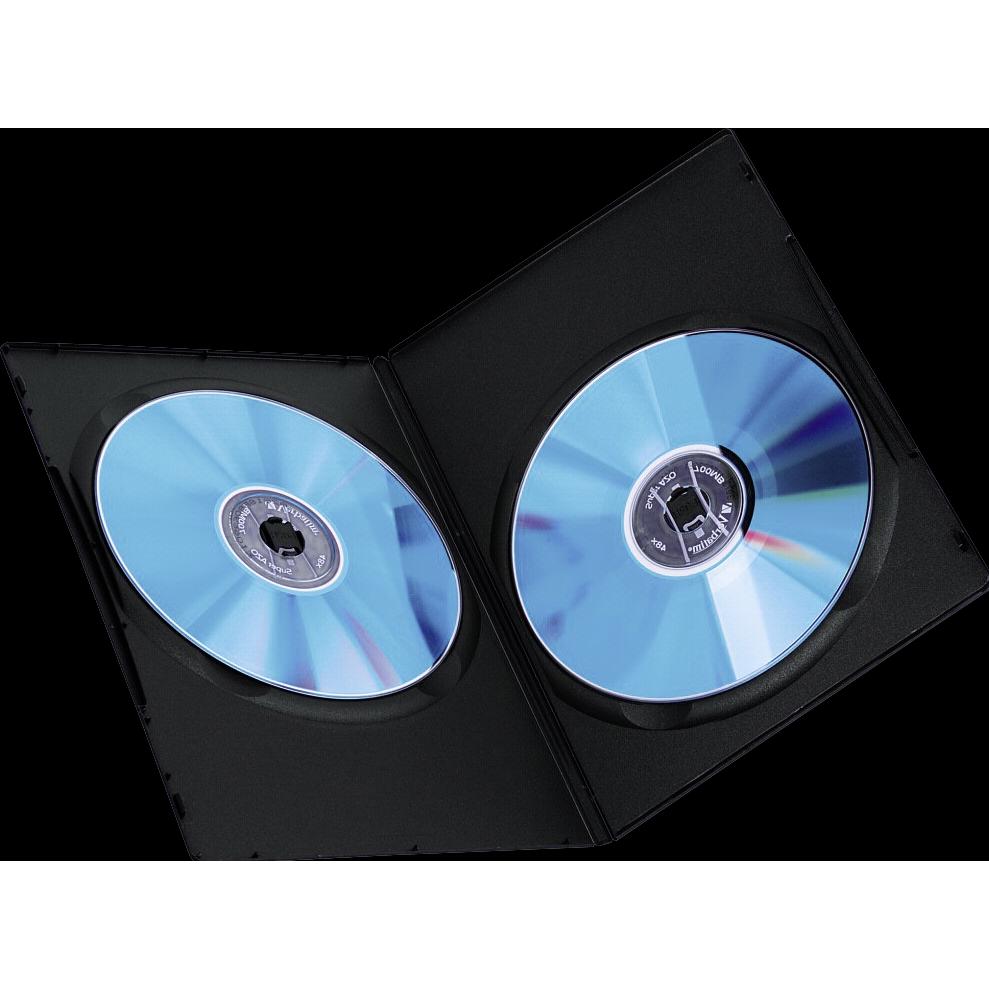 Thumbnail - Hama 1x25 DVD-Doppel-Leerhülle Slim 75% Platzsparnis, Optische Medien Zubehör