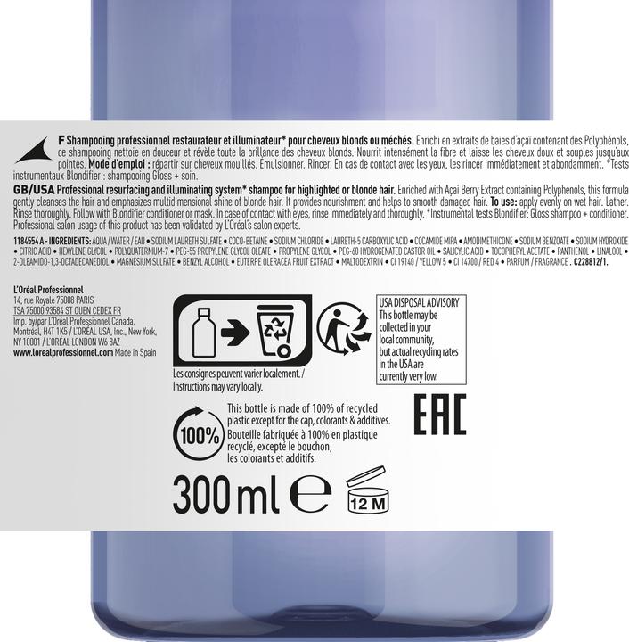 Actual product image L'Oréal Professionnel Serie Expert Blondifier Gloss (300 ml, Liquid shampoo)