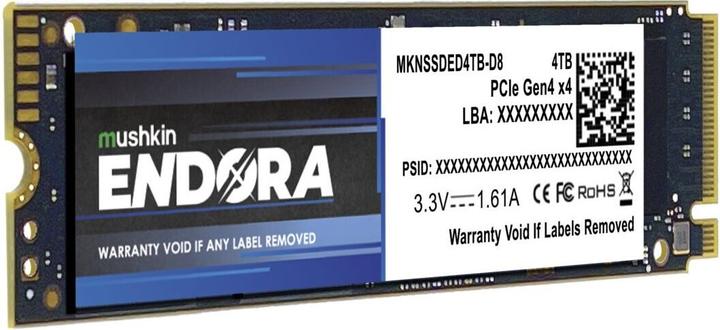 Image du produit Mushkin M.2 4TB Endora NVMe PCIe4.0 x 4 (4000 Go, M.2 2280)