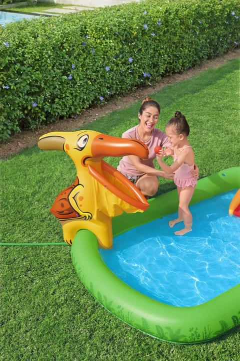 Image du produit Bestway Aire de jeux aquatiques et pataugeoire gonflable Jurassic Splash™ pour enfants 2,41 m x 1,40 m x 1,3