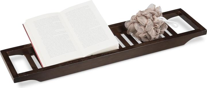 Relaxdays Tablette de bain (15 x 65 x 4 cm)