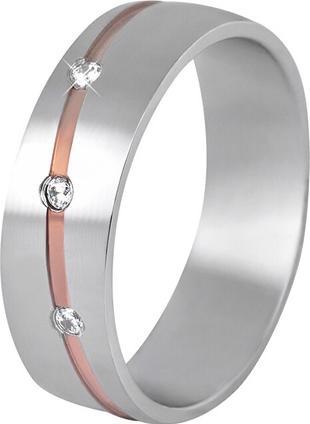 Beneto Ladies bicolor wedding ring made of steel SPD07 - Circuit: 54 mm (54)