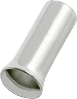 RS PRO Bootlace Ferrule, 10mm Pin Length, 3.5mm Pin Diameter, 6mm² Wire Size, Silver Packung à 500 Stück