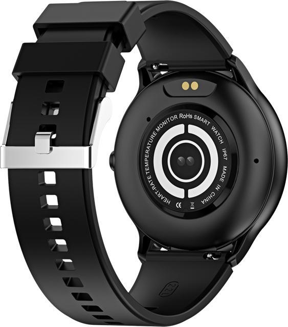 Actual product image Giewont Veltori VT160-1 Smartwatch, schwarzes Silikonarmband