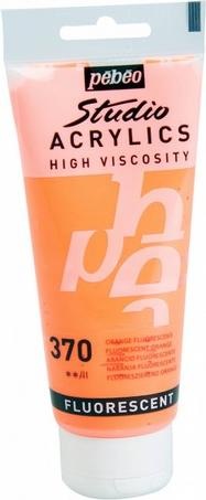 Actual product image Pebeo Studio Acrylics Fine Acrylic (Fluorescent Orange, 100 ml)