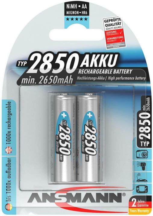 Produktbild Ansmann Mignon AA (2 Stk., AA, 2650 mAh)