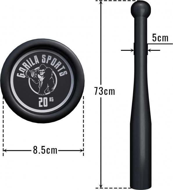 Produktbild Gorilla Sports Indian Clubbells (1 x 20 kg)