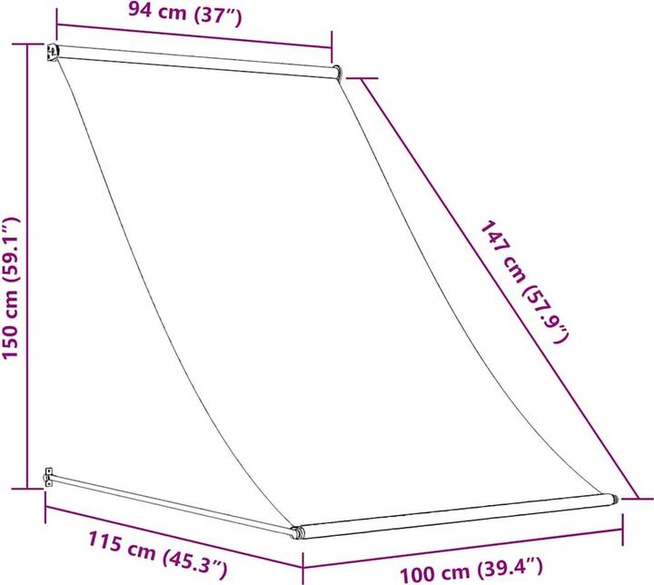Produktbild vidaXL Seitenmarkise (1 m)