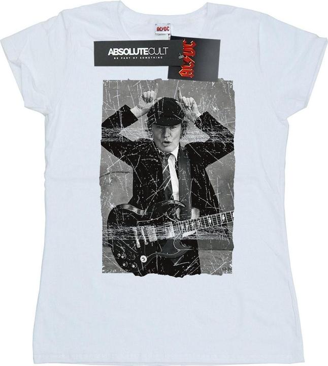 Produktbild AC/DC Angus Young Distressed Foto TShirt aus Baumwolle (M)