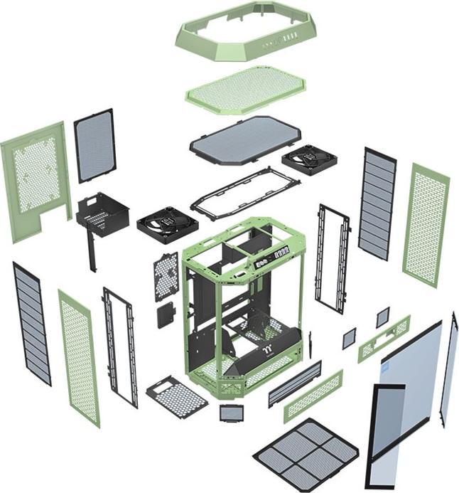 Image du produit Thermaltake The Tower 600 Matcha Green (ATX, Mini-ITX, mATX)