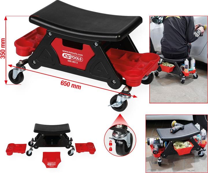 Actual product image KS Tools Mobile stool | 500.8013 (95 kg)
