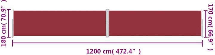 Produktbild vidaXL Seitenmarkise (12 m)