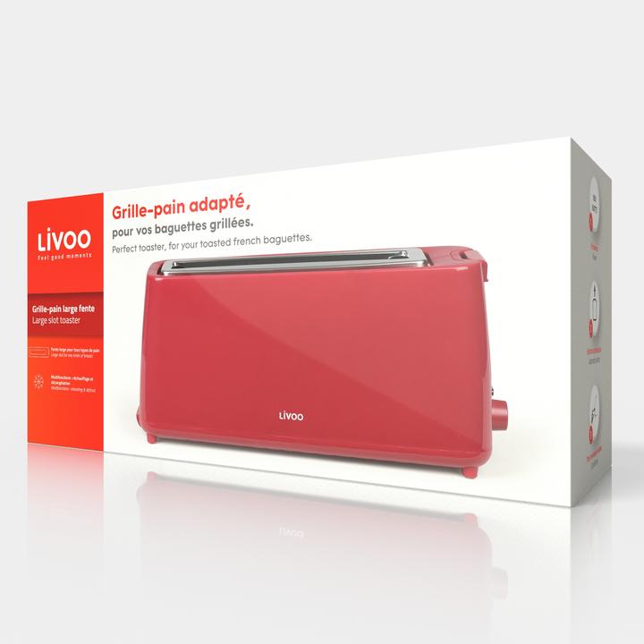Produktbild Livoo Toaster mit breitem Brotschlitz