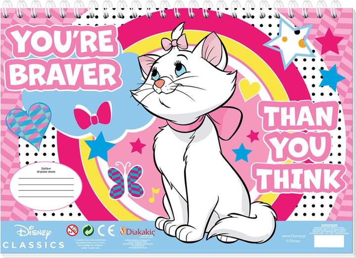 Produktbild Disney Marie Cat Malvorlagen mit Schablone und Stickerbogen