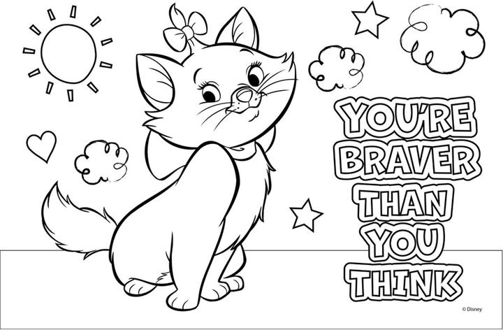 Produktbild Disney Marie Cat Malvorlagen mit Schablone und Stickerbogen