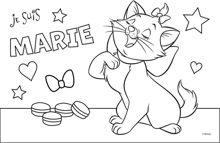 Produktbild Disney Marie Cat Malvorlagen mit Schablone und Stickerbogen