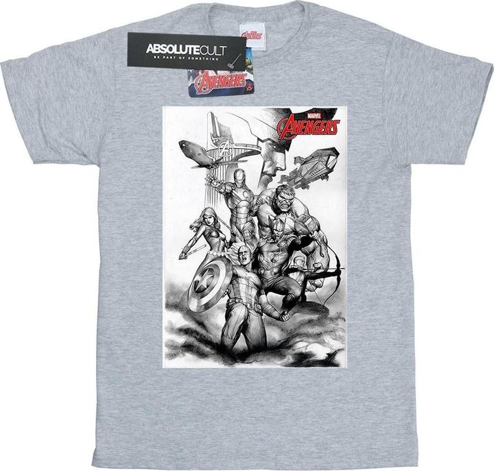 Produktbild Avengers Assemble Team Sketch TShirt (3XL)