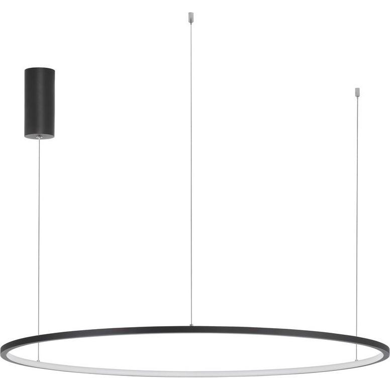 Nova Luce, Pendelleuchte, TARQUIN LED Pendelleuchte Schwarz 59W Warmweiss 200x100cm dimmbar 9345609