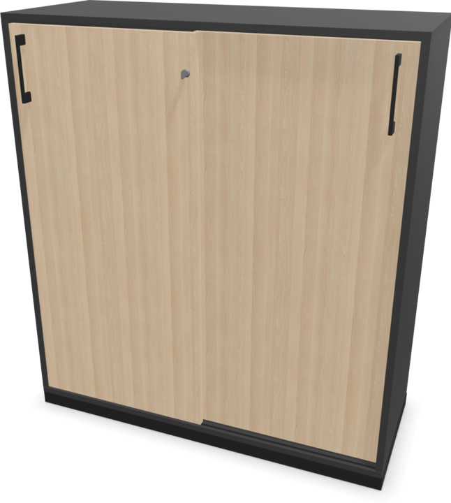 Gris foncé, Décor de frêne beige sable avec structure, Noir