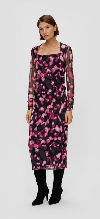 Produktbild s.Oliver Kleid Mesh-Kleid mit Raffung (42)