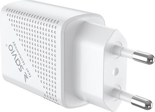 Actual product image Elmak SAVIO LA-05 USB fast charging power supply 3.0 18W + 1m cable USB type C charger (1 m, USB 3.0)