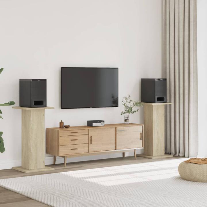 Immagine prodotto vidaXL Supporto per diffusori 2 pezzi. 30 x 30 x 80 cm (1 pz., Cavalletto, Non mobile)