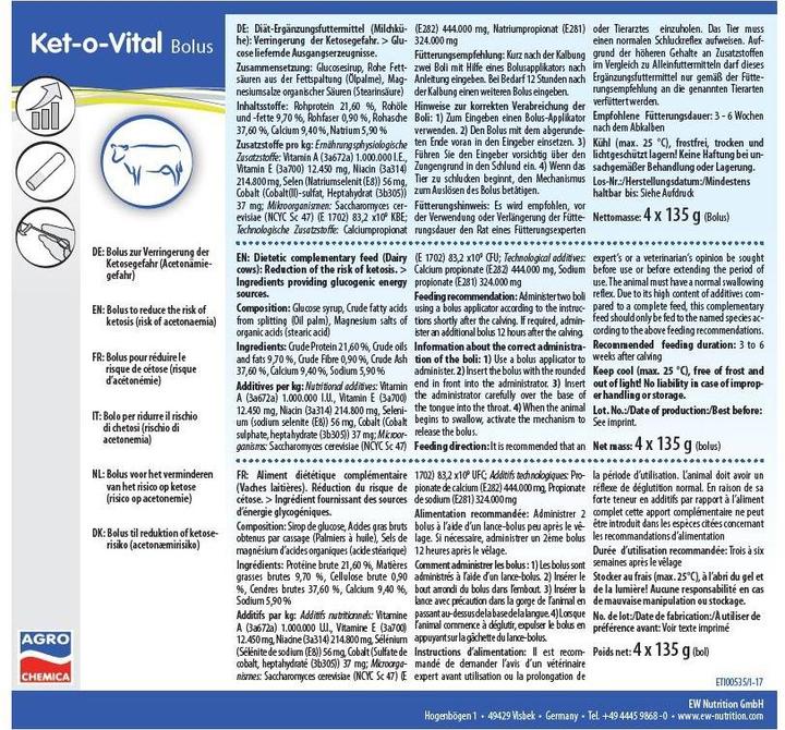 Actual product image Magni Ket-o-Vital Bolus, energy bolus, 4 boluses/package