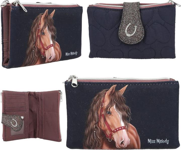 Actual product image Schmidt Spiele Miss Melody - Purse with quilting GLITTER HORSE ( 0413192 )