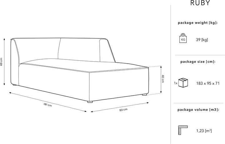Actual product image Micadoni Ruby (Chaise longue)